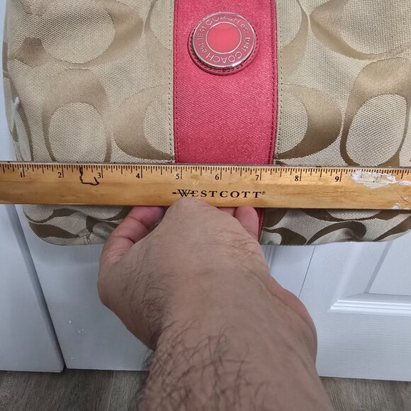 Coach Tan and Pink Hobo Bag - Picture 2 of 7